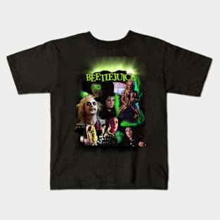 Beetlejuice Movie Collage Lydia Deetz Kids T-Shirt